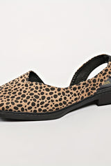 Aurelia – Leopard Print Square-Toe Flats