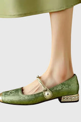 Olivette - Vintage Charm Leather Pumps