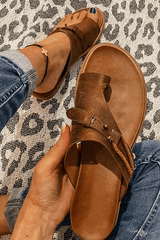 Marisa - Vintage Cross-Strap Comfort Sandals