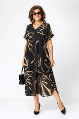 Calista – Elegant Printed Midi Dress