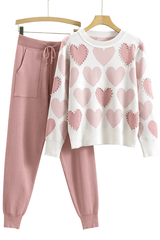 Rosalie – Heart Knit Lounge Set