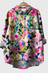 Elly - Vintage Floral Blouse