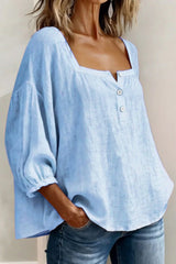 Liora – Effortless Linen Button Blouse