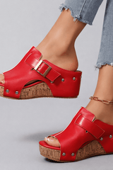 Elara - Cork Platform Comfort Sandals