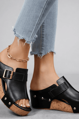 Elara - Cork Platform Comfort Sandals
