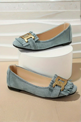 Eloria – Elegant Fringe Detail Ballet Flats