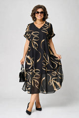 Calista – Elegant Printed Midi Dress