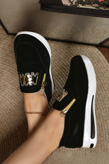 Nova – Gold Zip Platform Sneakers