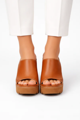 Calista – Chunky Heel Platform Mules