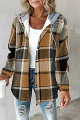 Lorenza - Checkered Hooded Jacket
