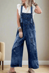 Marlowe – Vintage Wide-Leg Denim Overalls