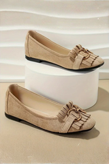 Eloria – Elegant Fringe Detail Ballet Flats