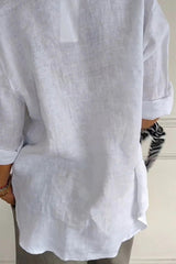 Pure Linen Age-Defying Button Detail Shirt