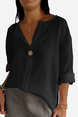 Pure Linen Age-Defying Button Detail Shirt