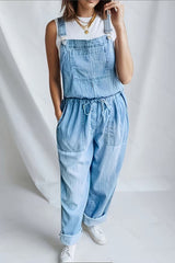 Lunette - Relaxed Denim Overall Jumpsuit