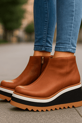 Aurevita - Elevated Platform Ankle Boots