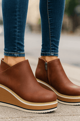 Bronvera - Sleek Wedge Ankle Boots
