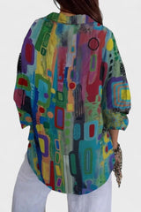 Elegant Geometric Pattern Blouse