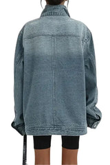 Elara - Asymmetric Denim Jacket
