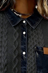 Darian – Knit Denim Fusion Shirt