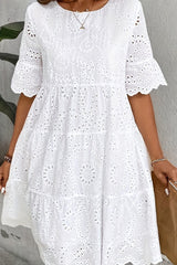 Amelie | White Lace Swing Dress