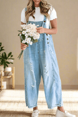 Marlowe – Vintage Wide-Leg Denim Overalls