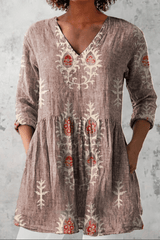 Olivia - Botanical Charm Tunic Dress