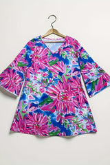 Tropical | Bloom Long Sleeve Mini Dress