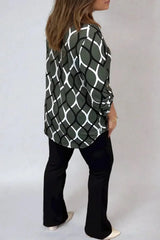 Casual Blouse With Elegant Pattern