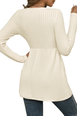 Amara – Elegant Button Knit Tunic