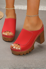 Calista – Chunky Heel Platform Mules