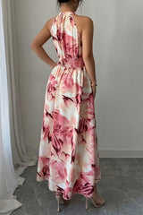Roselune – Blush Bloom Halter Maxi Dress