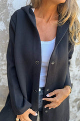 Mich - Buttoned Hooded Jacket