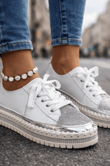 Velisse - Crystal Edge Platform Sneakers