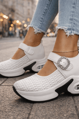 Noirielle - Crystal Buckle Comfort Walkers