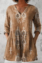 Olivia - Botanical Charm Tunic Dress