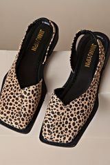 Aurelia – Leopard Print Square-Toe Flats