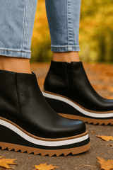 Aurevita - Elevated Platform Ankle Boots