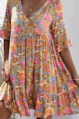 Mariselle – Boho Bloom Mini Dress