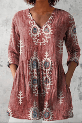 Olivia - Botanical Charm Tunic Dress