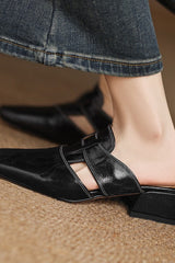 Seravelle - Leather Mule Pumps