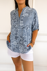 Sandra - Floral Print Blouse