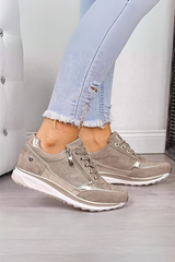 Mila - Zip-Up Sneakers