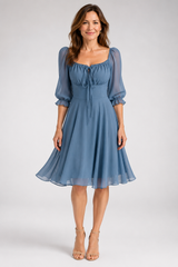 Elarisse – Romantic Chiffon Mini Dress