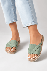 Livia-Cross Strap Espadrille Sandals