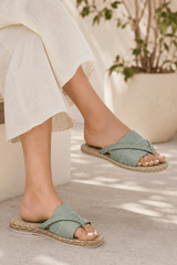 Livia-Cross Strap Espadrille Sandals