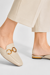 Sienna-Chain Detail Mule Flats