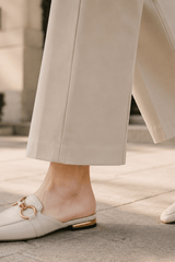 Sienna-Chain Detail Mule Flats
