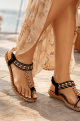 Talia-Embellished Boho Sandals