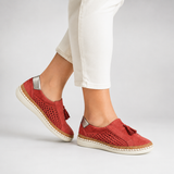 Ravelle-Perforated Slip-On Sneakers
